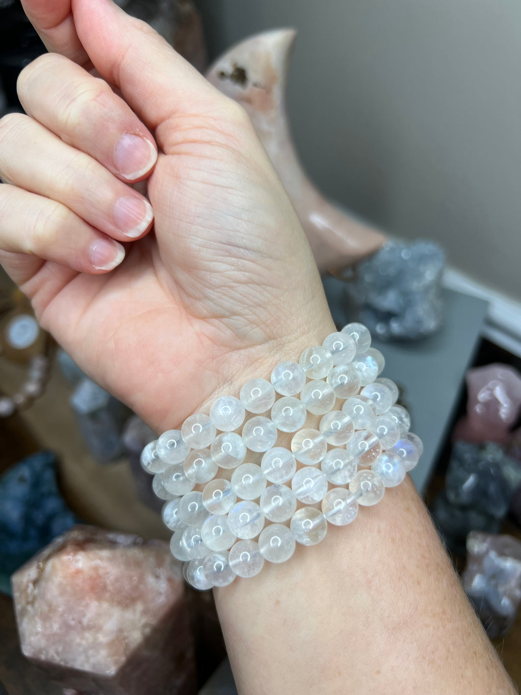 White Moonstone Bracelet